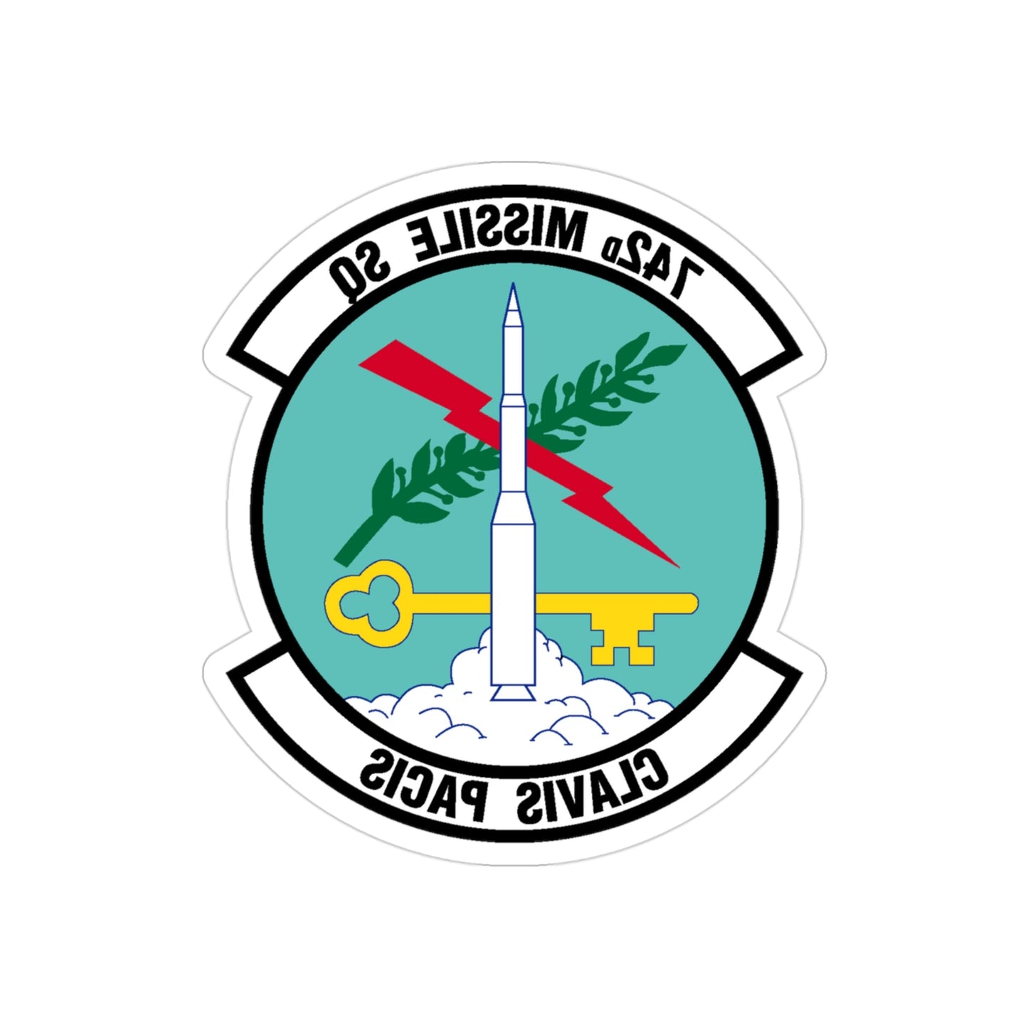 742 Missile Squadron AFGSC (U.S. Air Force) REVERSE PRINT Transparent STICKER-3 Inch-The Sticker Space