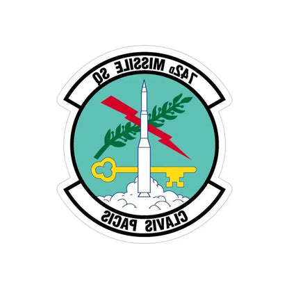 742 Missile Squadron AFGSC (U.S. Air Force) REVERSE PRINT Transparent Die-Cut STICKER 6 Inch Die-Cut Transparent - The Sticker Space