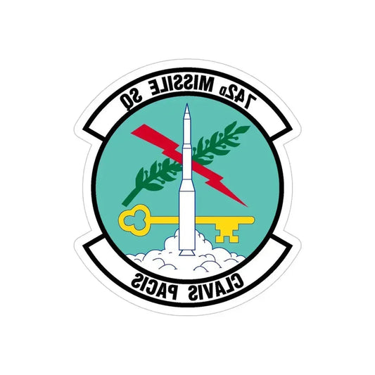 742 Missile Squadron AFGSC (U.S. Air Force) REVERSE PRINT Transparent Die-Cut STICKER 6 Inch Die-Cut Transparent - The Sticker Space