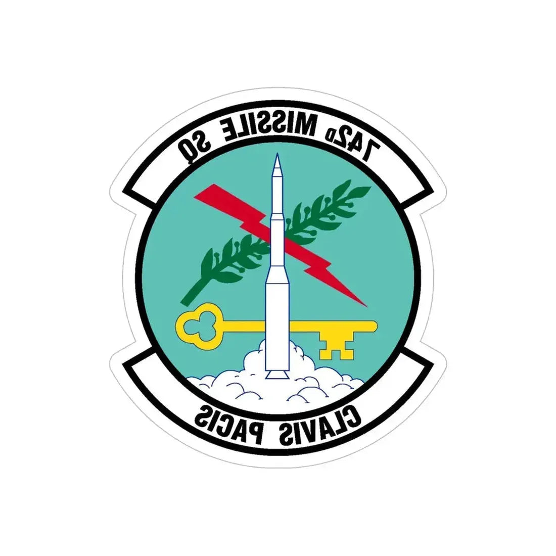 742 Missile Squadron AFGSC (U.S. Air Force) REVERSE PRINT Transparent Die-Cut STICKER - The Sticker Space