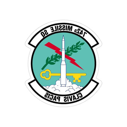 742 Missile Squadron AFGSC (U.S. Air Force) REVERSE PRINT Transparent Die-Cut STICKER - The Sticker Space