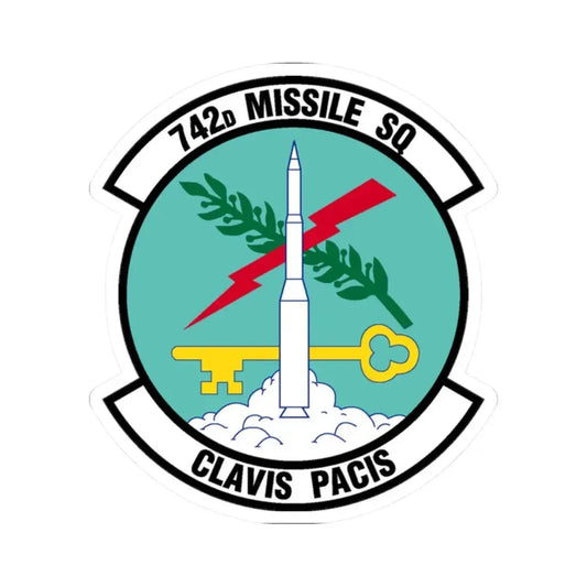 742 Missile Squadron AFGSC (U.S. Air Force) STICKER Vinyl Kiss-Cut Decal 2 Inch White - The Sticker Space
