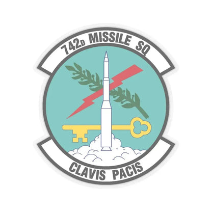 742 Missile Squadron AFGSC (U.S. Air Force) STICKER Vinyl Kiss-Cut Decal 6 Inch Transparent - The Sticker Space