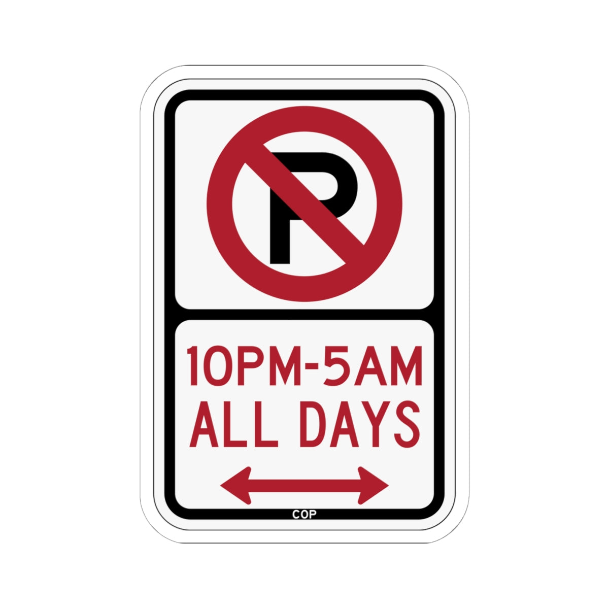 PBOT Road sign P1190D (Oregon) (Road Sign) STICKER Vinyl Kiss-Cut Decal