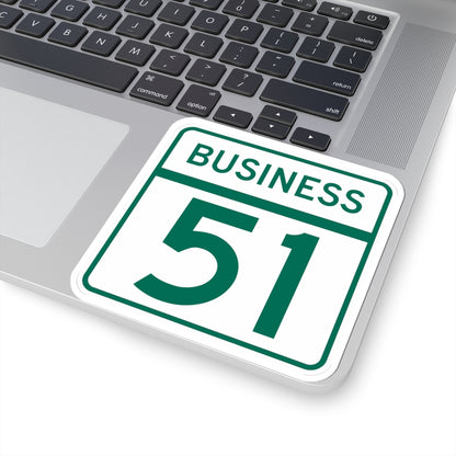 MD Route 51 Business (Maryland) (Road Sign) STICKER Vinyl Kiss-Cut Decal