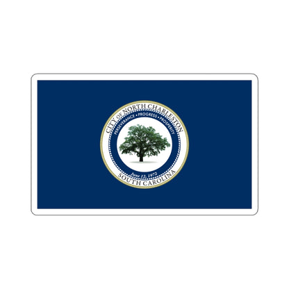 Flag of North Charleston, South Carolina - STICKER Vinyl Kiss-Cut Decal