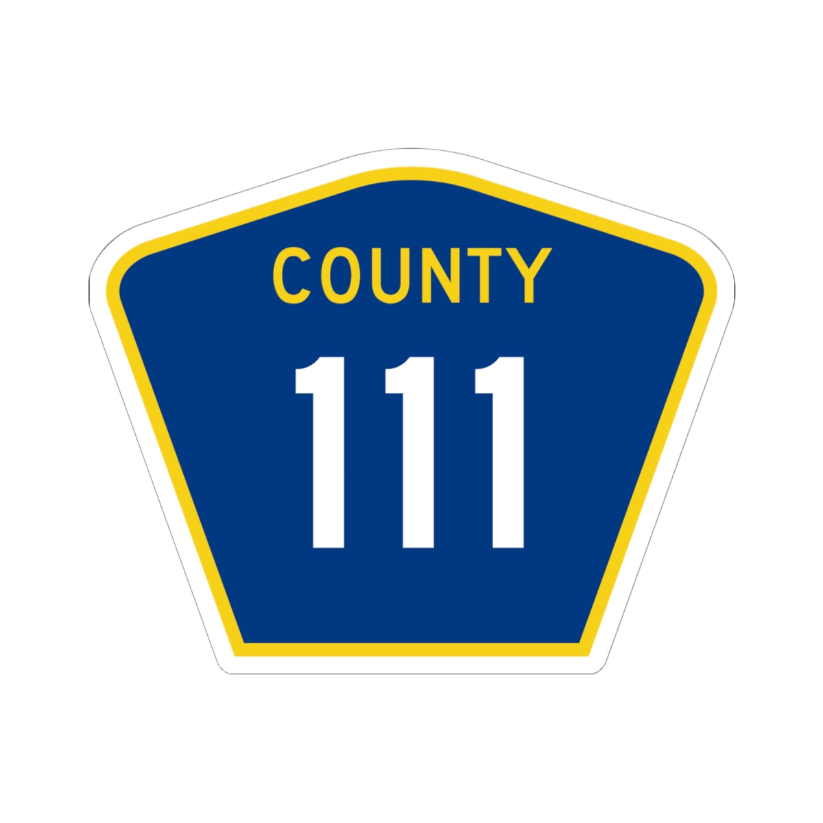 County 111 MN (Minnesota) (Road Sign) STICKER Vinyl Kiss-Cut Decal