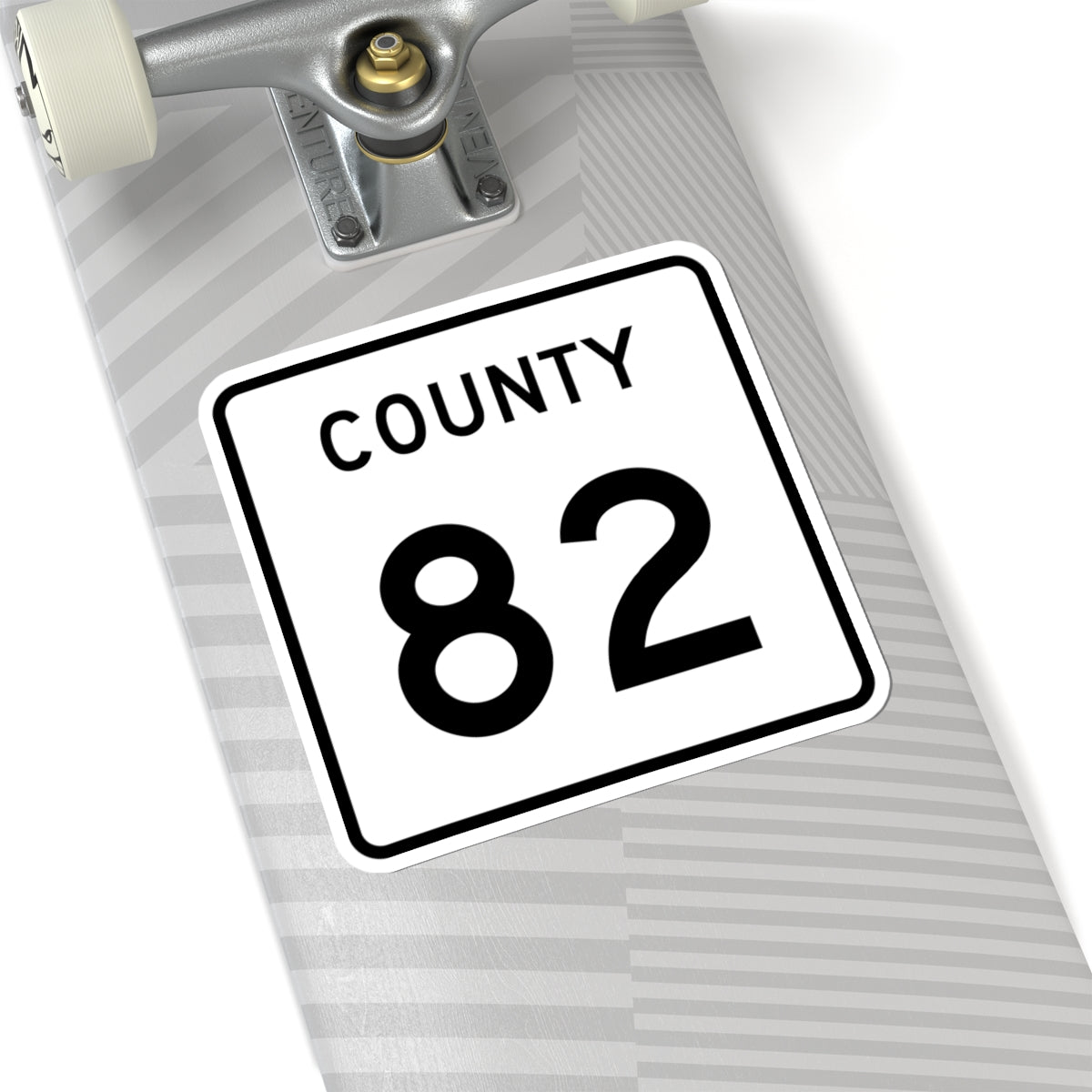 County 82 square (Minnesota) (Road Sign) STICKER Vinyl Kiss-Cut Decal