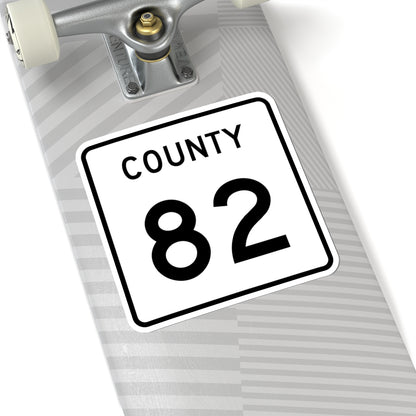 County 82 square (Minnesota) (Road Sign) STICKER Vinyl Kiss-Cut Decal