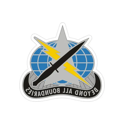 743 Military Intelligence Battalion (U.S. Army) REVERSE PRINT Transparent Die-Cut STICKER 3 Inch Die-Cut Transparent - The Sticker Space
