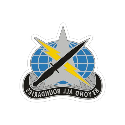 743 Military Intelligence Battalion (U.S. Army) REVERSE PRINT Transparent Die-Cut STICKER 6 Inch Die-Cut Transparent - The Sticker Space