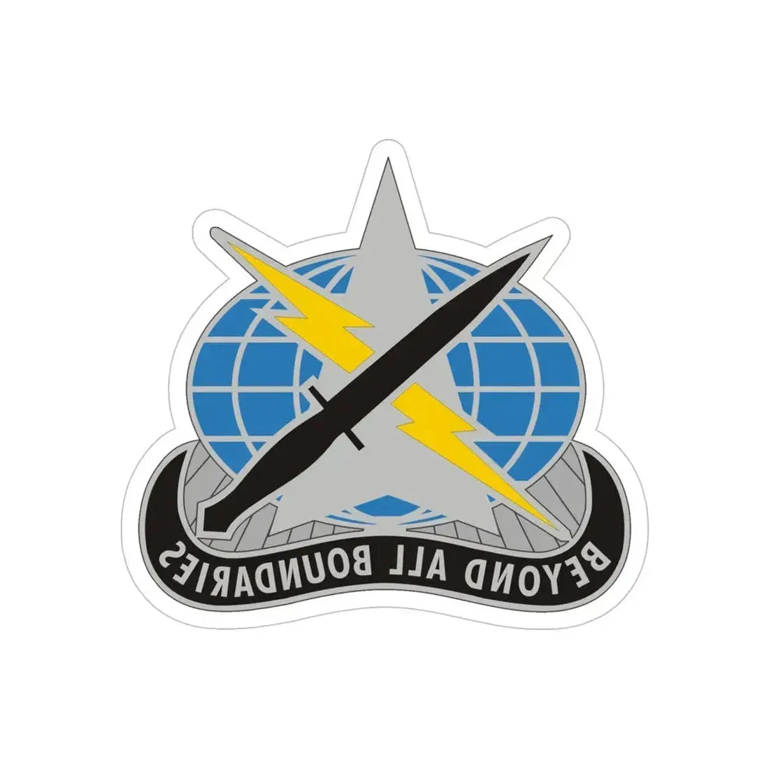 743 Military Intelligence Battalion (U.S. Army) REVERSE PRINT Transparent Die-Cut STICKER - The Sticker Space