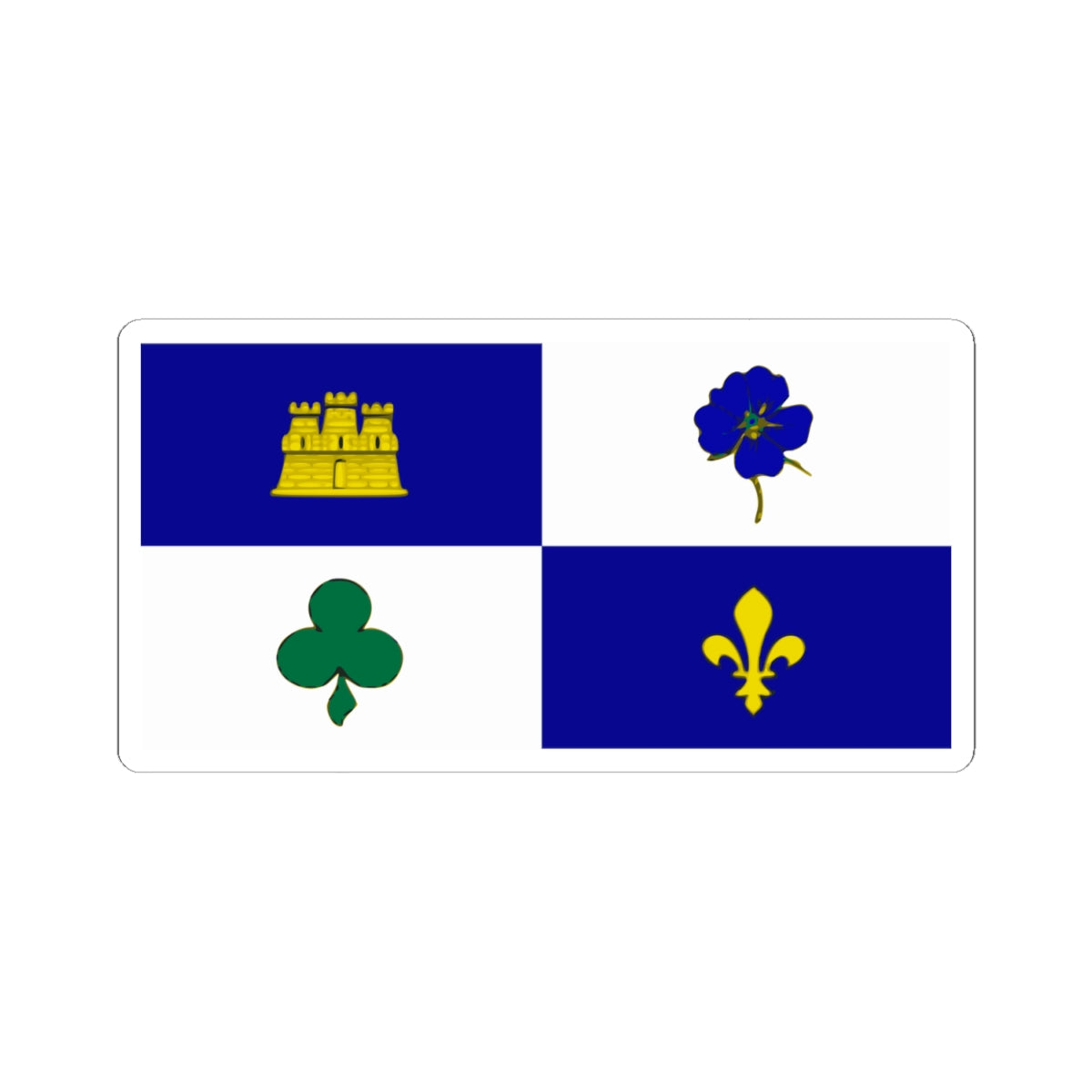 Flag of Longeron (France) STICKER Vinyl Kiss-Cut Decal