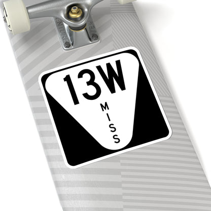 Mississippi 13W (Mississippi) (Road Sign) STICKER Vinyl Kiss-Cut Decal