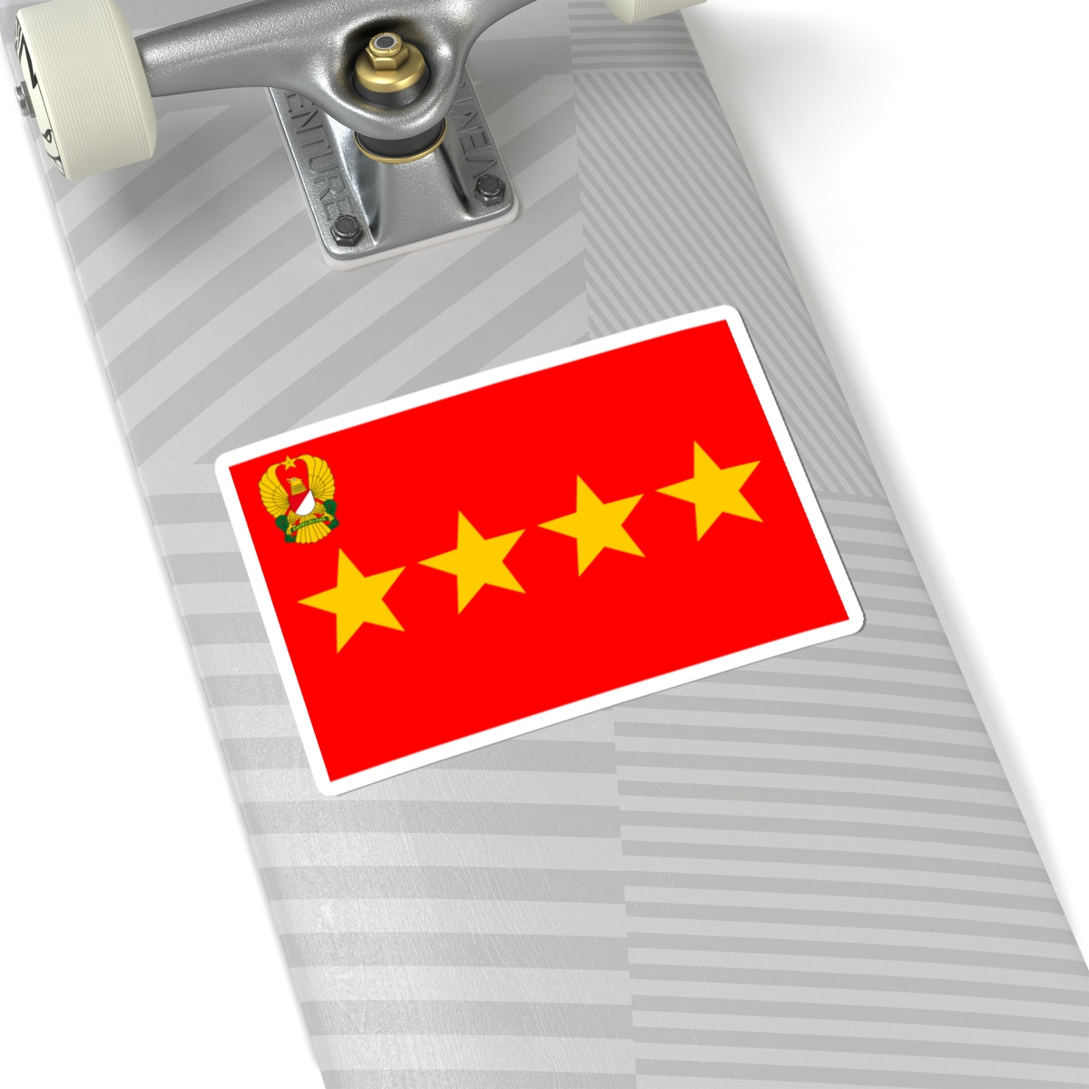 Rank flag of General for the Indonesian Army (Indonesia) STICKER Vinyl Kiss-Cut Decal