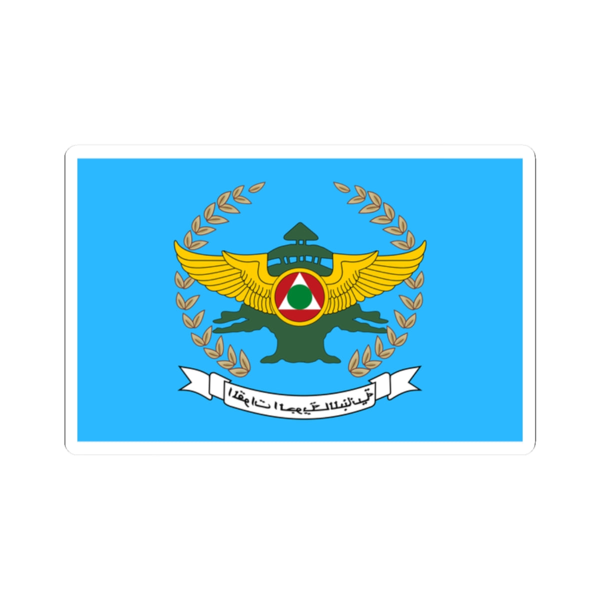 Flag of the Lebanese Air Force (Lebanon) STICKER Vinyl Kiss-Cut Decal