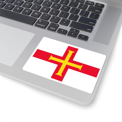 Flag of Guernsey (United Kingdom) STICKER Vinyl Kiss-Cut Decal