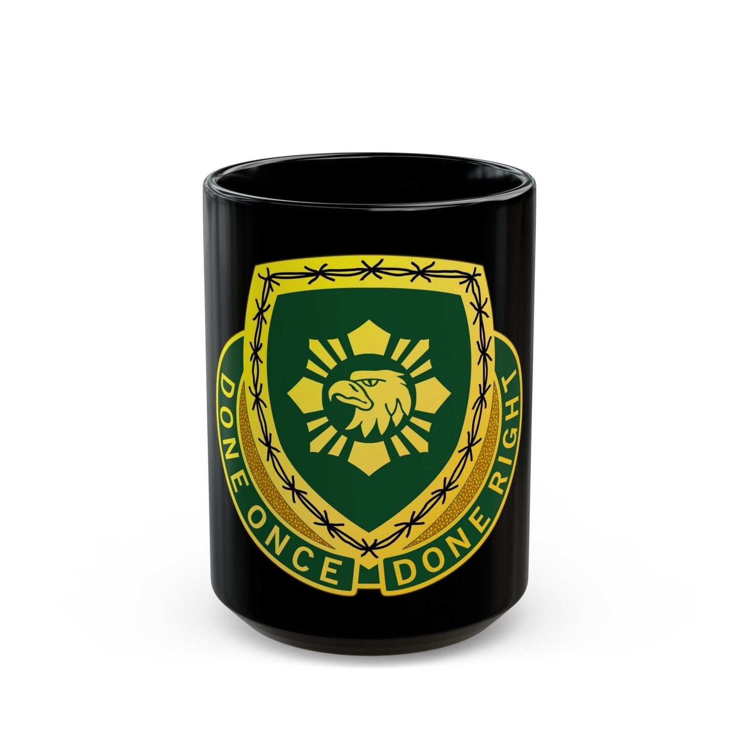 744 Military Police Battalion (U.S. Army) Black Coffee Mug-15oz-The Sticker Space