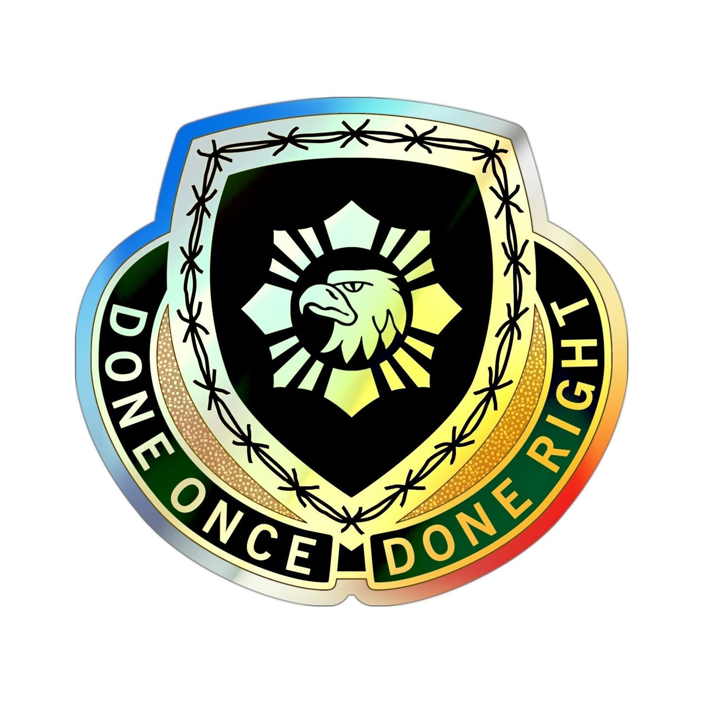 744 Military Police Battalion (U.S. Army) Holographic STICKER Die-Cut Vinyl Decal-3 Inch-The Sticker Space