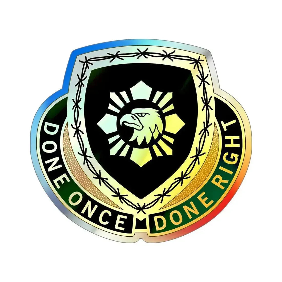744 Military Police Battalion (U.S. Army) Holographic STICKER Die-Cut Vinyl Decal - The Sticker Space