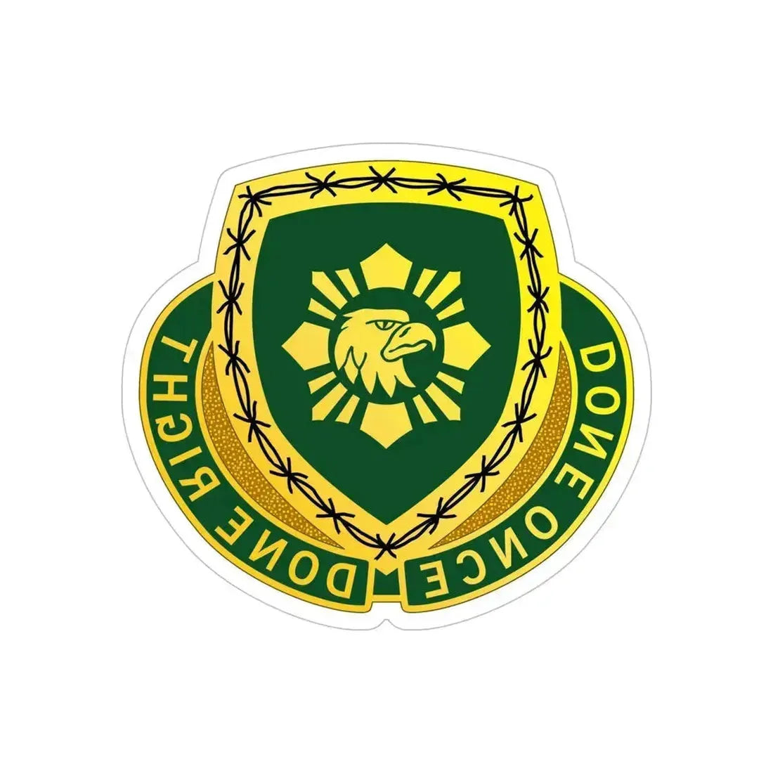 744 Military Police Battalion (U.S. Army) REVERSE PRINT Transparent Die-Cut STICKER 6 Inch Die-Cut Transparent - The Sticker Space