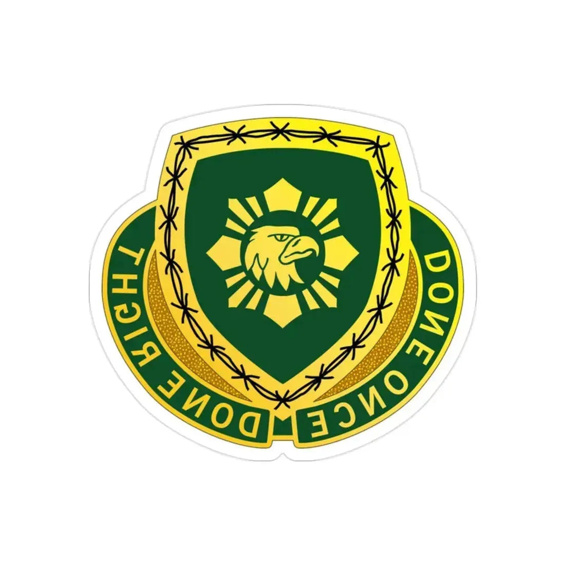 744 Military Police Battalion (U.S. Army) REVERSE PRINT Transparent Die-Cut STICKER - The Sticker Space