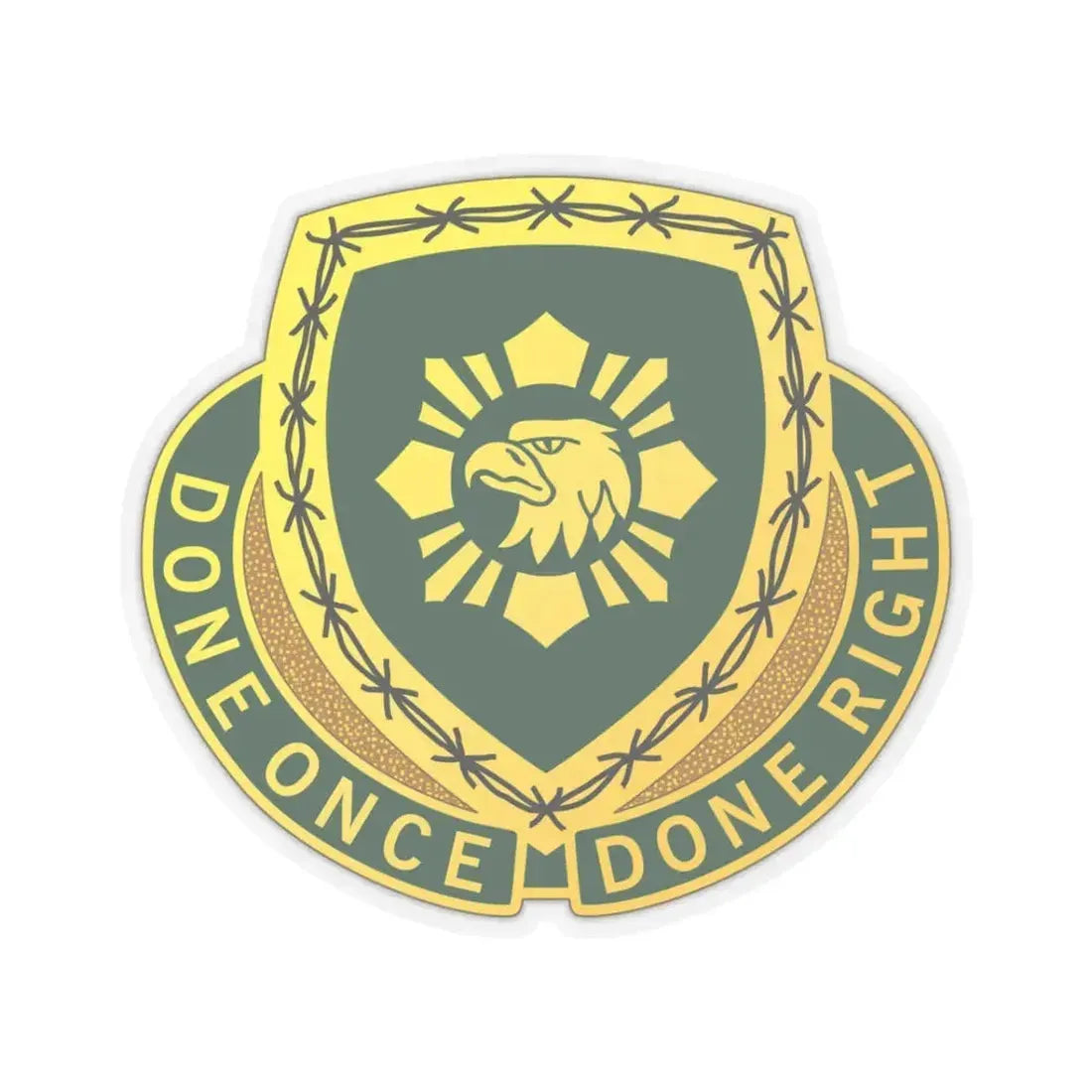 744 Military Police Battalion (U.S. Army) STICKER Vinyl Kiss-Cut Decal 3 Inch Transparent - The Sticker Space