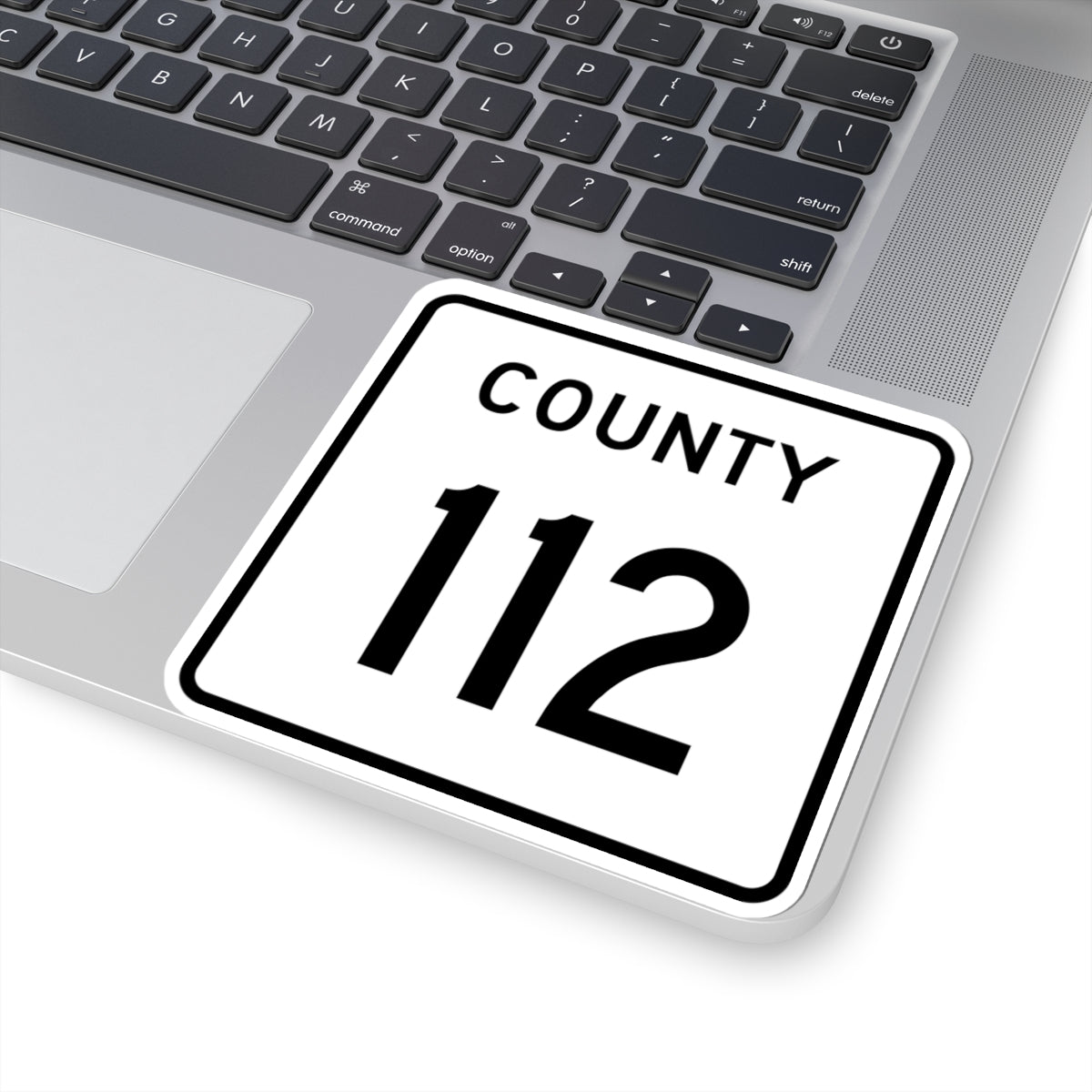 County 112 square (Minnesota) (Road Sign) STICKER Vinyl Kiss-Cut Decal