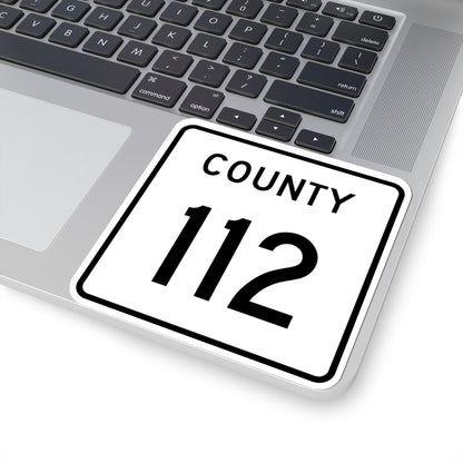 County 112 square (Minnesota) (Road Sign) STICKER Vinyl Kiss-Cut Decal