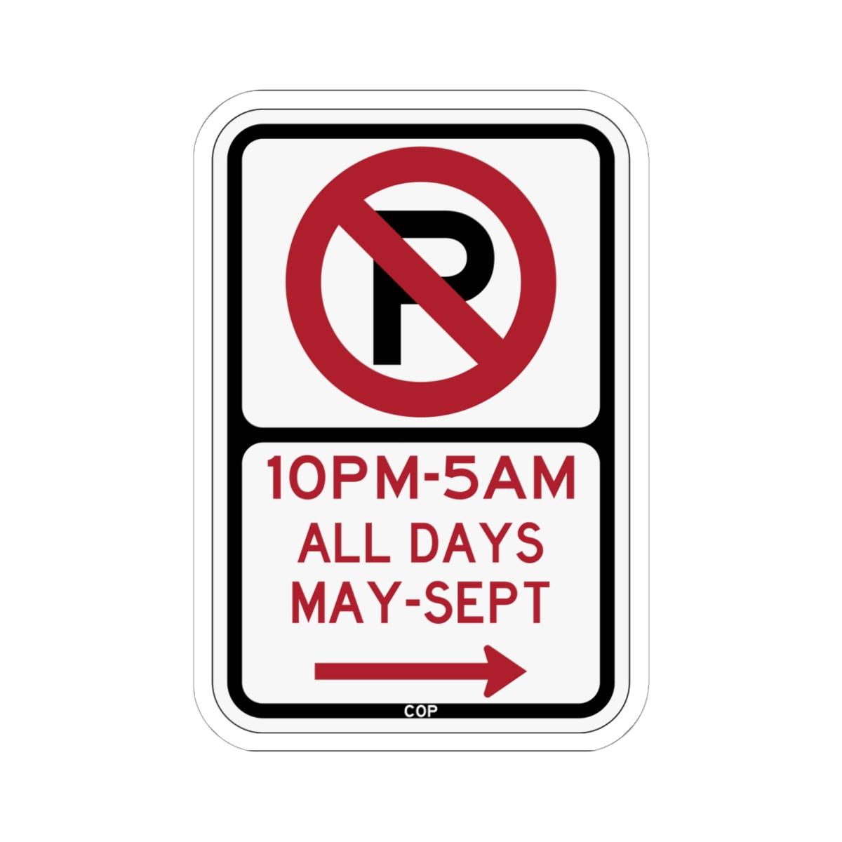 PBOT Road sign P1191R (Oregon) (Road Sign) STICKER Vinyl Kiss-Cut Decal