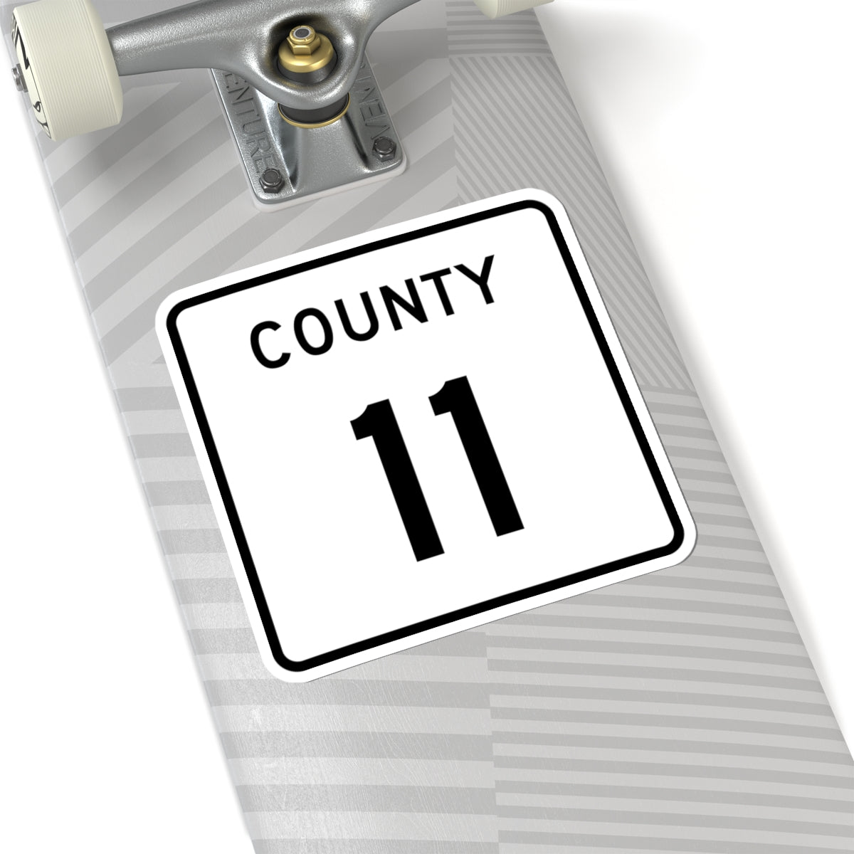 County 11 square (Minnesota) (Road Sign) STICKER Vinyl Kiss-Cut Decal