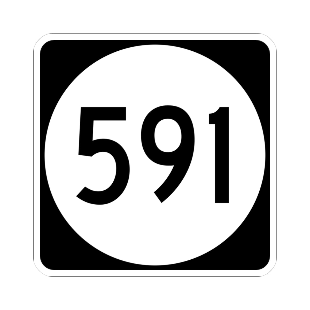 PR tertiary 591 (Puerto Rico) (Road Sign) STICKER Vinyl Kiss-Cut Decal
