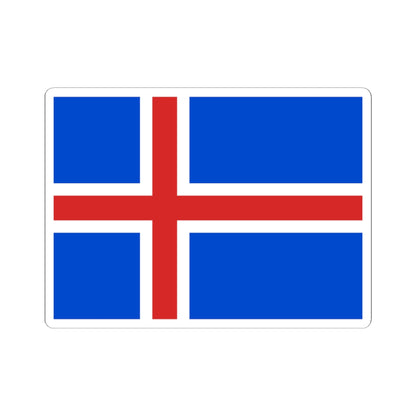 Flag of Iceland 1918-1944 (Iceland) STICKER Vinyl Kiss-Cut Decal