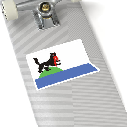 Flag of Irkutsk Irkutsk oblast (Russia) STICKER Vinyl Kiss-Cut Decal