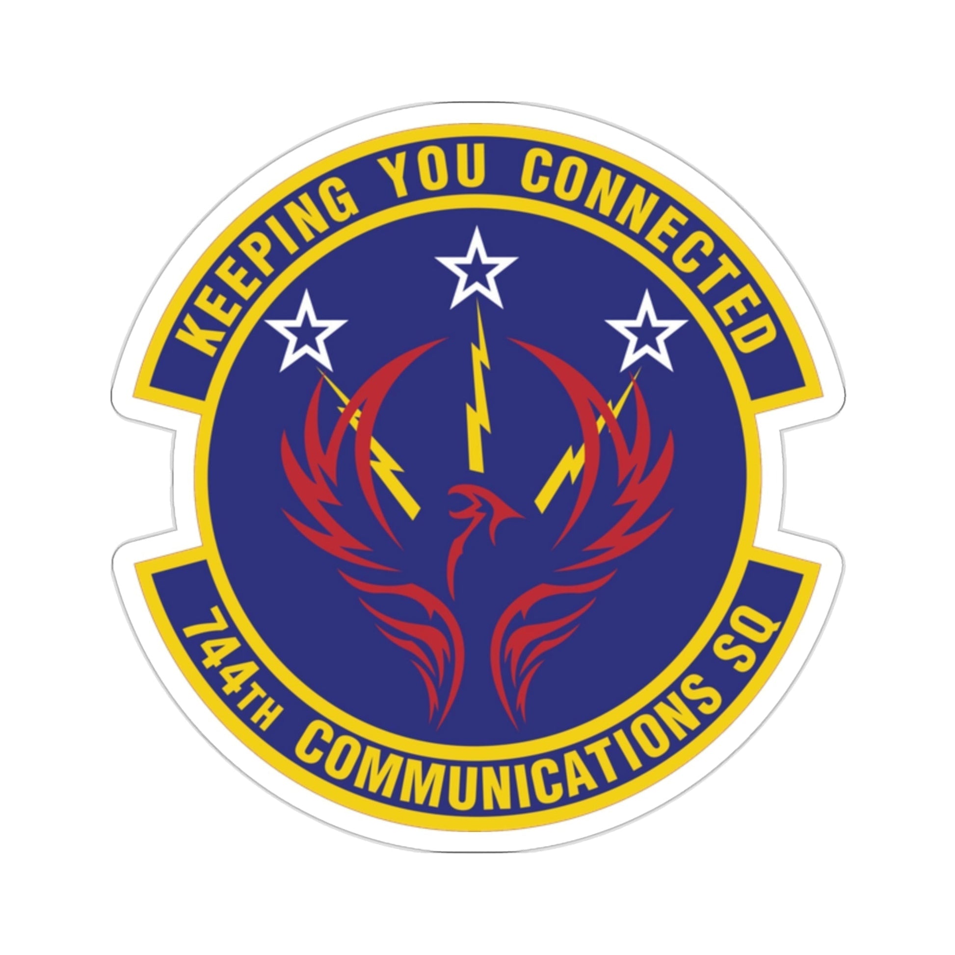744th Communications Squadron (U.S. Air Force) STICKER Vinyl Die-Cut Decal-2 Inch-The Sticker Space