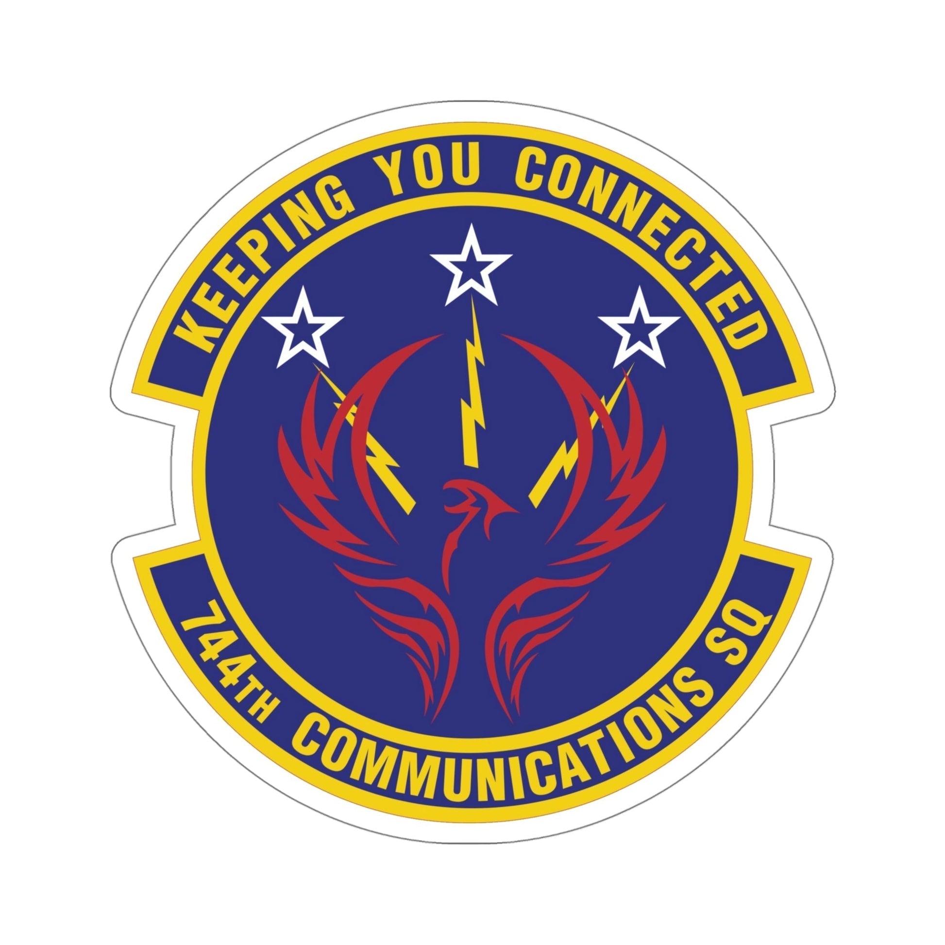 744th Communications Squadron (U.S. Air Force) STICKER Vinyl Die-Cut Decal-5 Inch-The Sticker Space