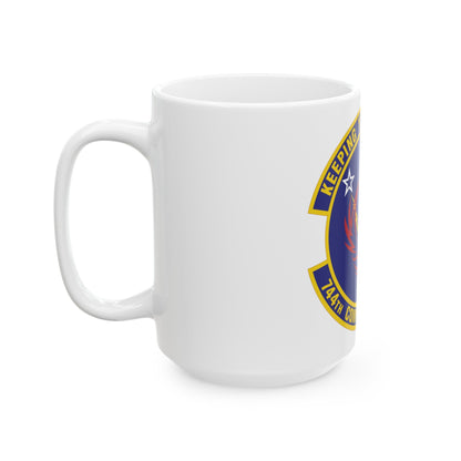 744th Communications Squadron (U.S. Air Force) White Coffee Mug-The Sticker Space