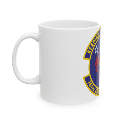 744th Communications Squadron (U.S. Air Force) White Coffee Mug-The Sticker Space