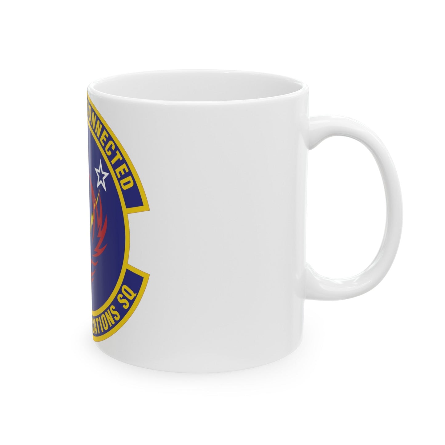 744th Communications Squadron (U.S. Air Force) White Coffee Mug-The Sticker Space