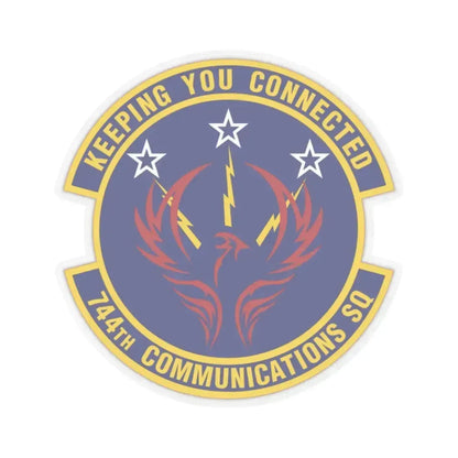 744th Communications Squadron (U.S. Air Force) STICKER Vinyl Kiss-Cut Decal 2 Inch Transparent - The Sticker Space