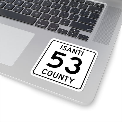 Isanti County 53 MN (Minnesota) (Road Sign) STICKER Vinyl Kiss-Cut Decal