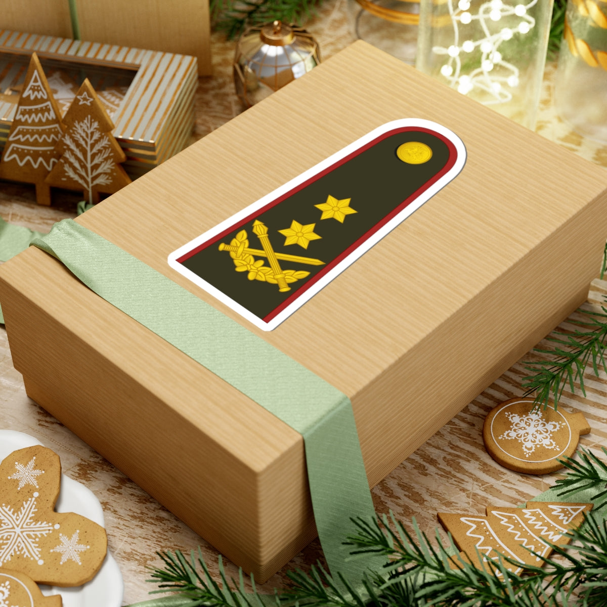 Lithuania Army OF 7 (Lithuania) (Military Rank) STICKER Vinyl Kiss-Cut Decal