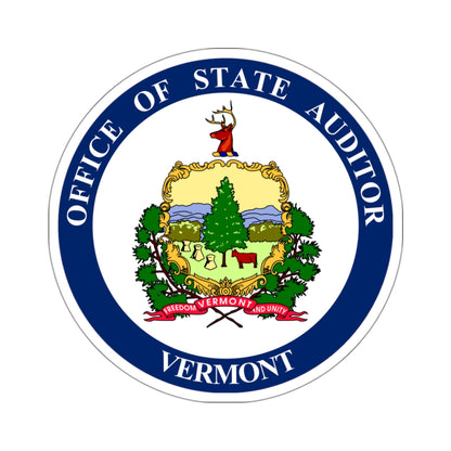 Seal of the State Auditor of Vermont - STICKER Vinyl Kiss-Cut Decal