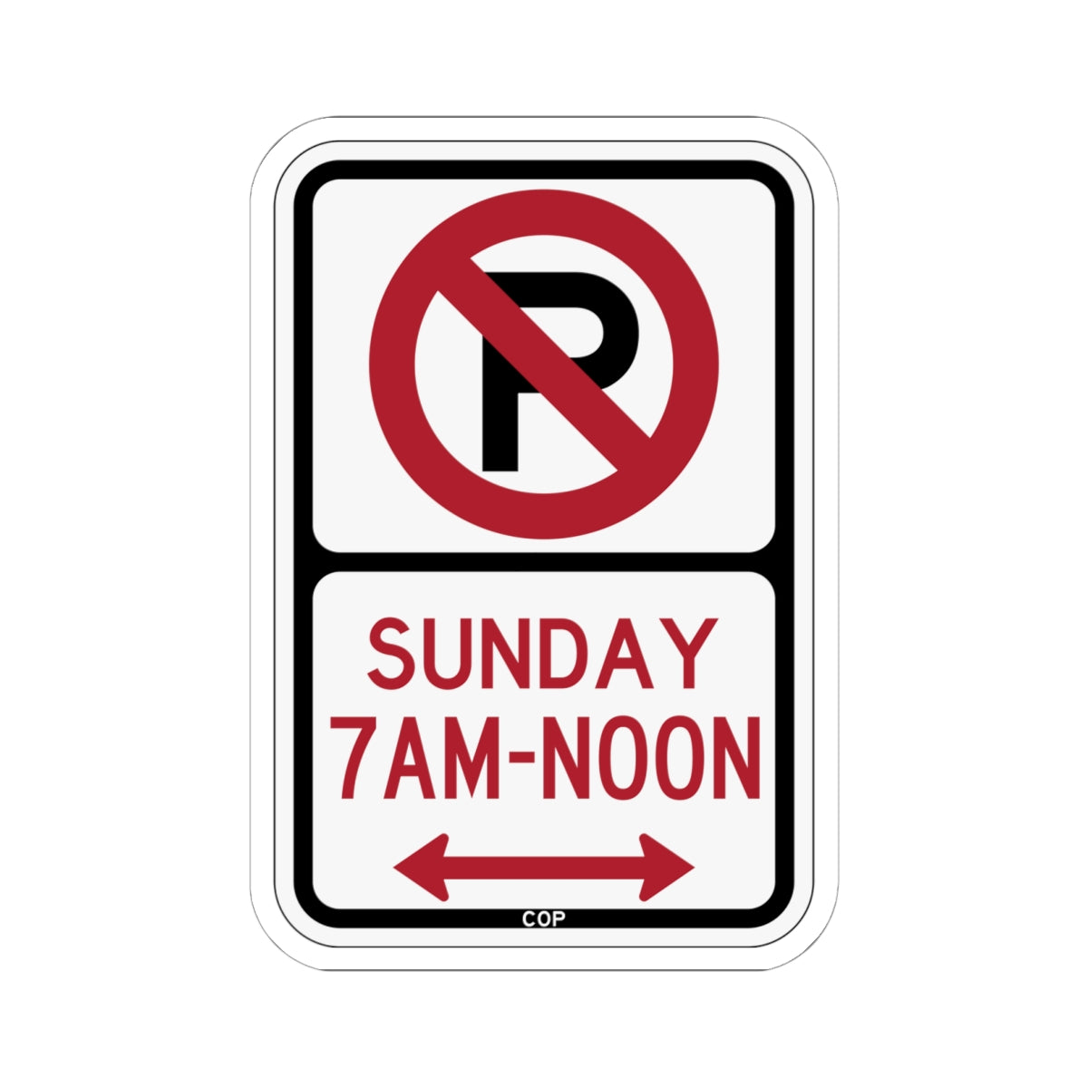 PBOT Road sign P1265D (Oregon) (Road Sign) STICKER Vinyl Kiss-Cut Decal