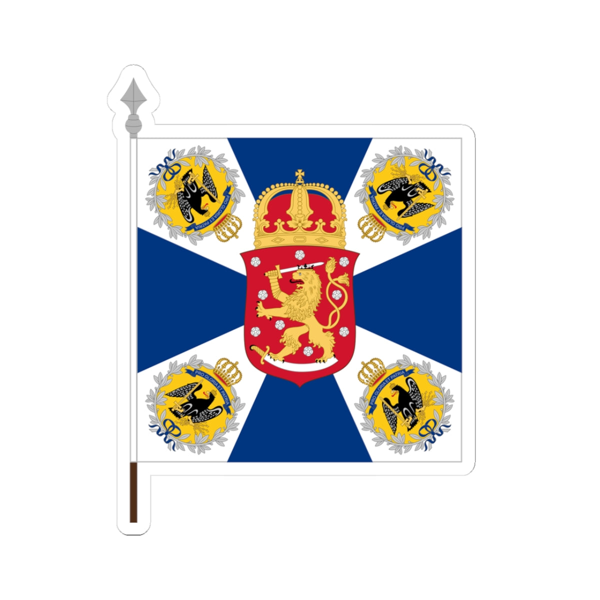 Jääkärilippu (Finland) STICKER Vinyl Kiss-Cut Decal