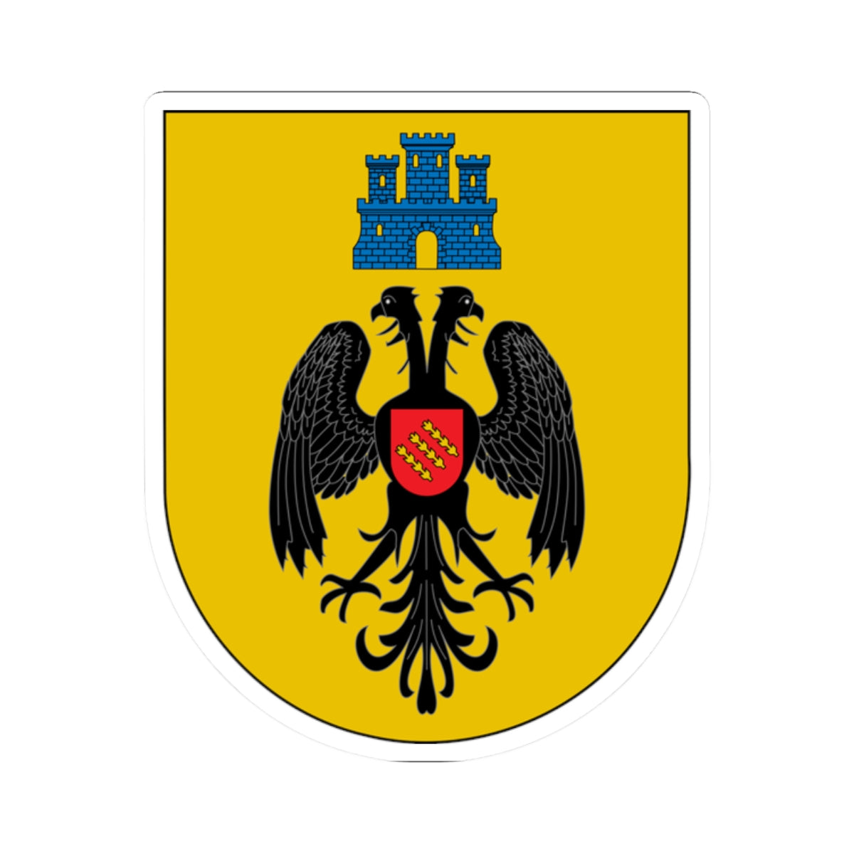 Antic escut municipal de Salàs de Pallars (Spain) (Coat of Arms) STICKER Vinyl Kiss-Cut Decal