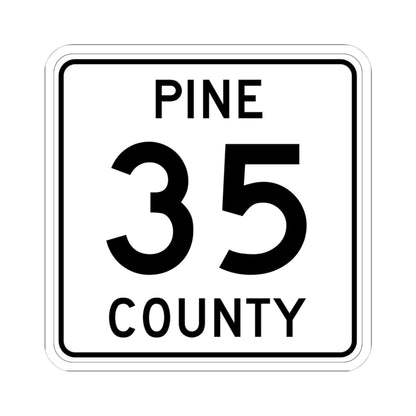 Pine County Route 35 MN (Minnesota) (Road Sign) STICKER Vinyl Kiss-Cut Decal