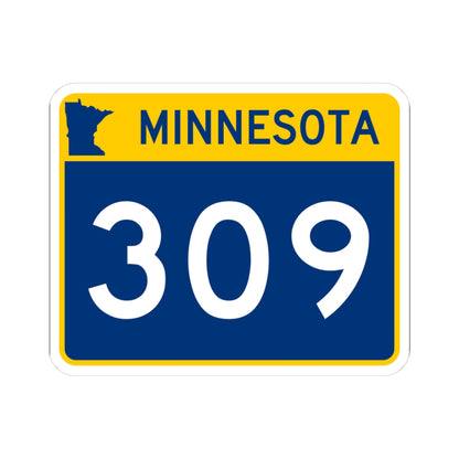 MN-309 wide (Minnesota) (Road Sign) STICKER Vinyl Kiss-Cut Decal