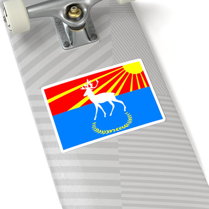 Flag Kuivozi Leningrad oblast (Russia) STICKER Vinyl Kiss-Cut Decal