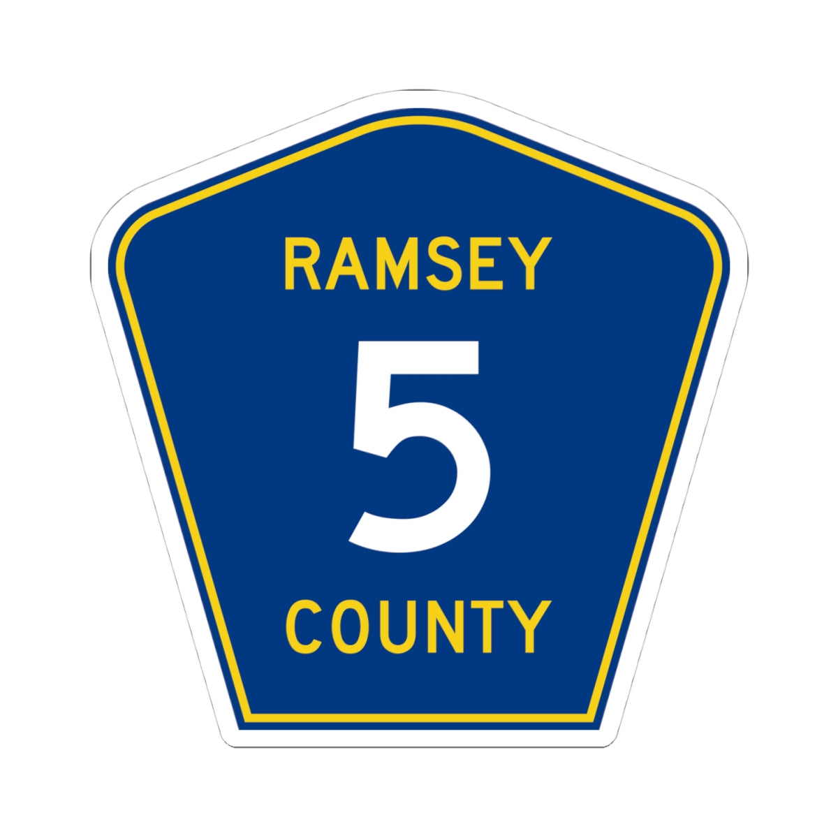 Ramsey County 5 MN (Minnesota) (Road Sign) STICKER Vinyl Kiss-Cut Decal